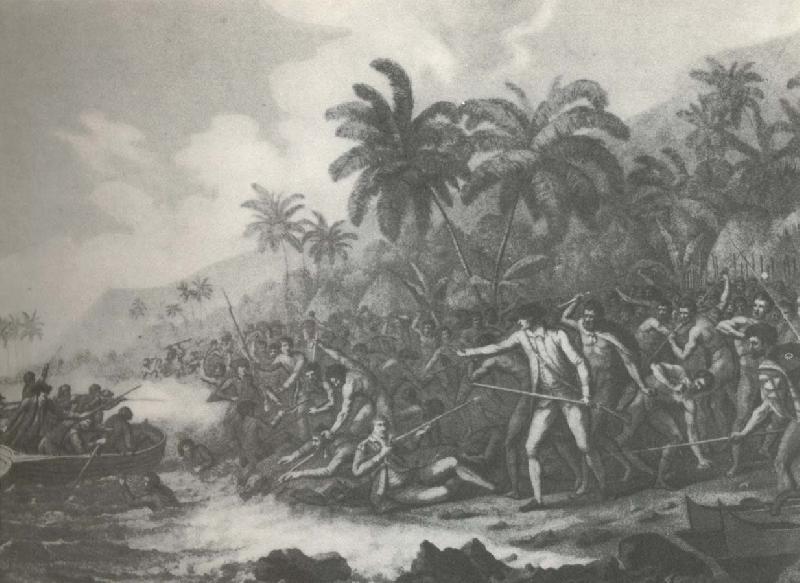 william r clark cook dodades av hawaianer i febri 1779 oil painting picture